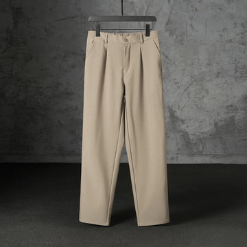 New Japanese Retro Male Suit Pants Light Luxury Straight Draped Button-down Business Casual Pants Premium Slim Elegant Trousers